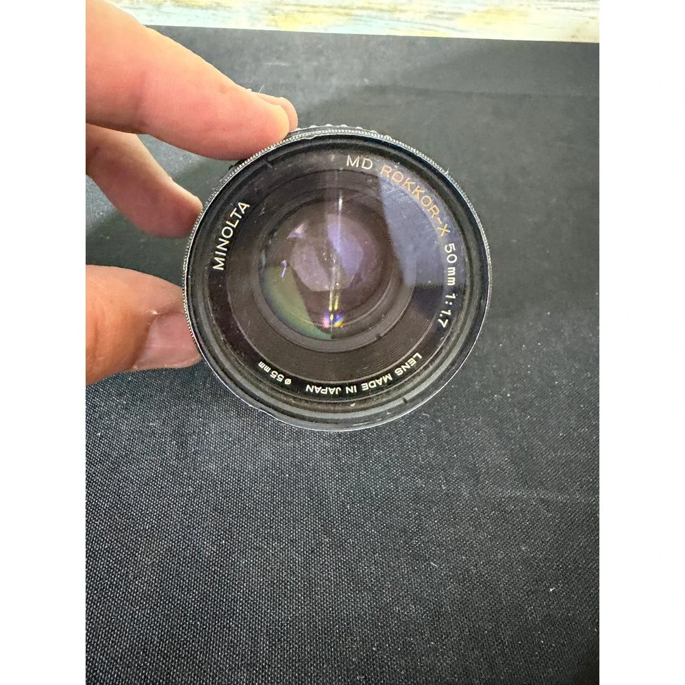 Minolta MD Rokkor-X 50mm 1:1.7 Lens Black Good Manual‎ Focus Prime SLR Lens
